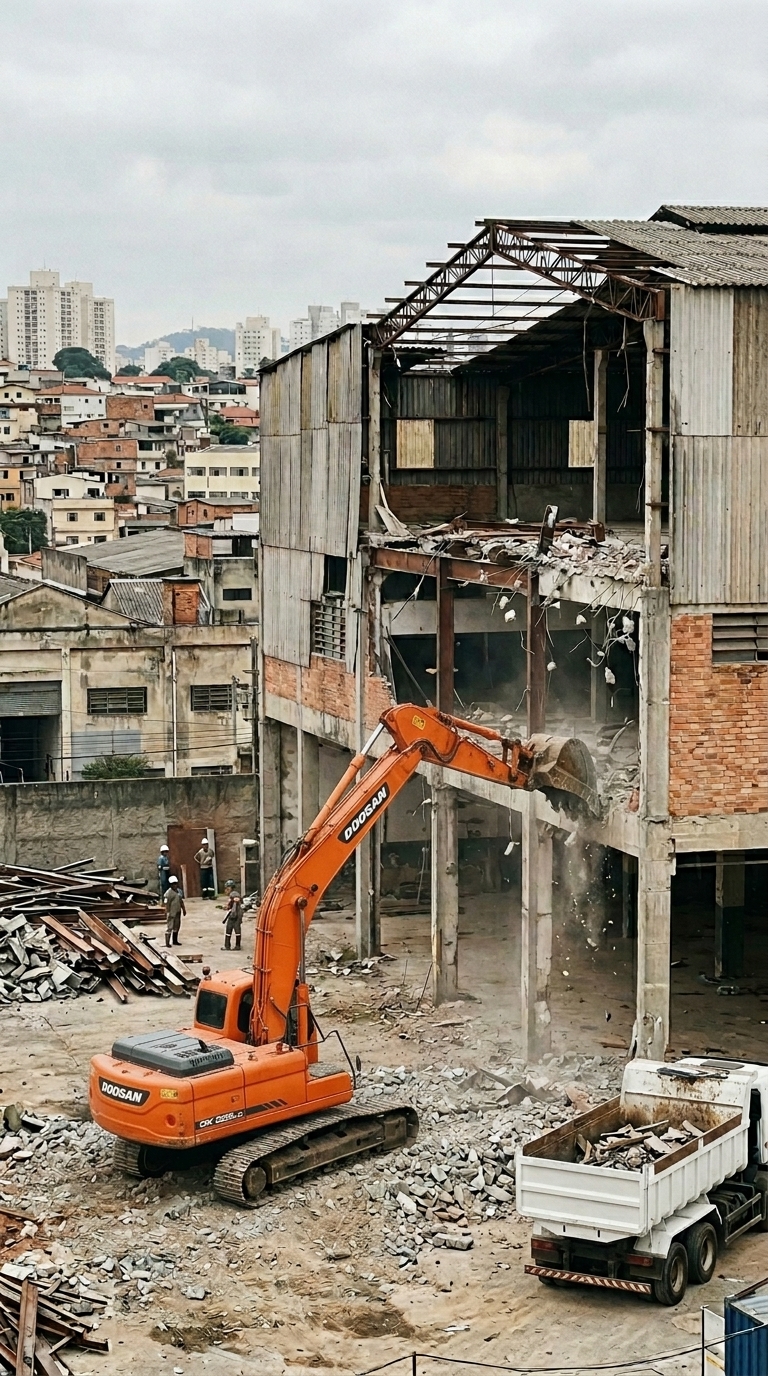 Demolição de Galpão em São Paulo